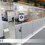 Sichere Bereichs- und Fahrwegeabtrennung mit mobilen Industrie-Trennwänden von GERZ GmbH