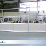 Bereichs- und Fahrwegeabtrennung mit Industrie-Trennwänden von GERZ GmbH